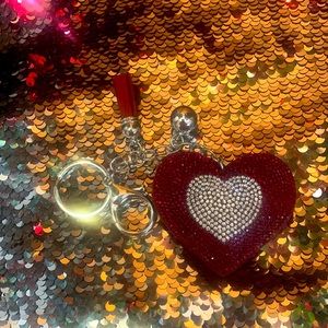 El corazón rhinestone new key chain